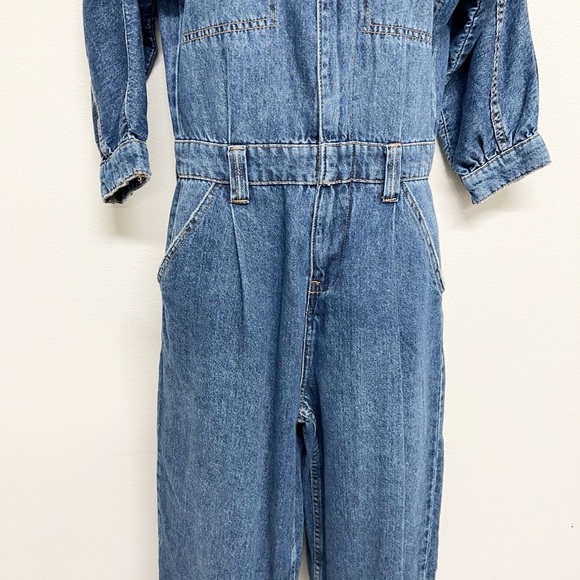 We the Free Womens Medium Wash Denim Pocketed Zip Up Sammie Coverall Size XS - Picture 5 of 9